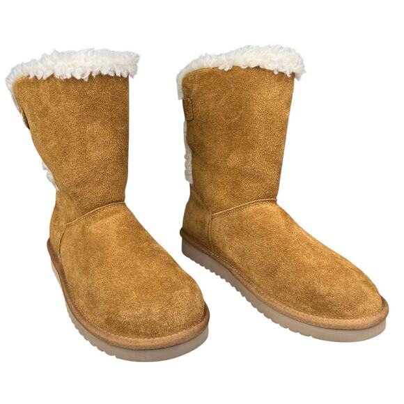 Koolaburra Women’s Jordina Brown Suede Shearling Winter Boots SIze US 8 - Picture 5 of 10